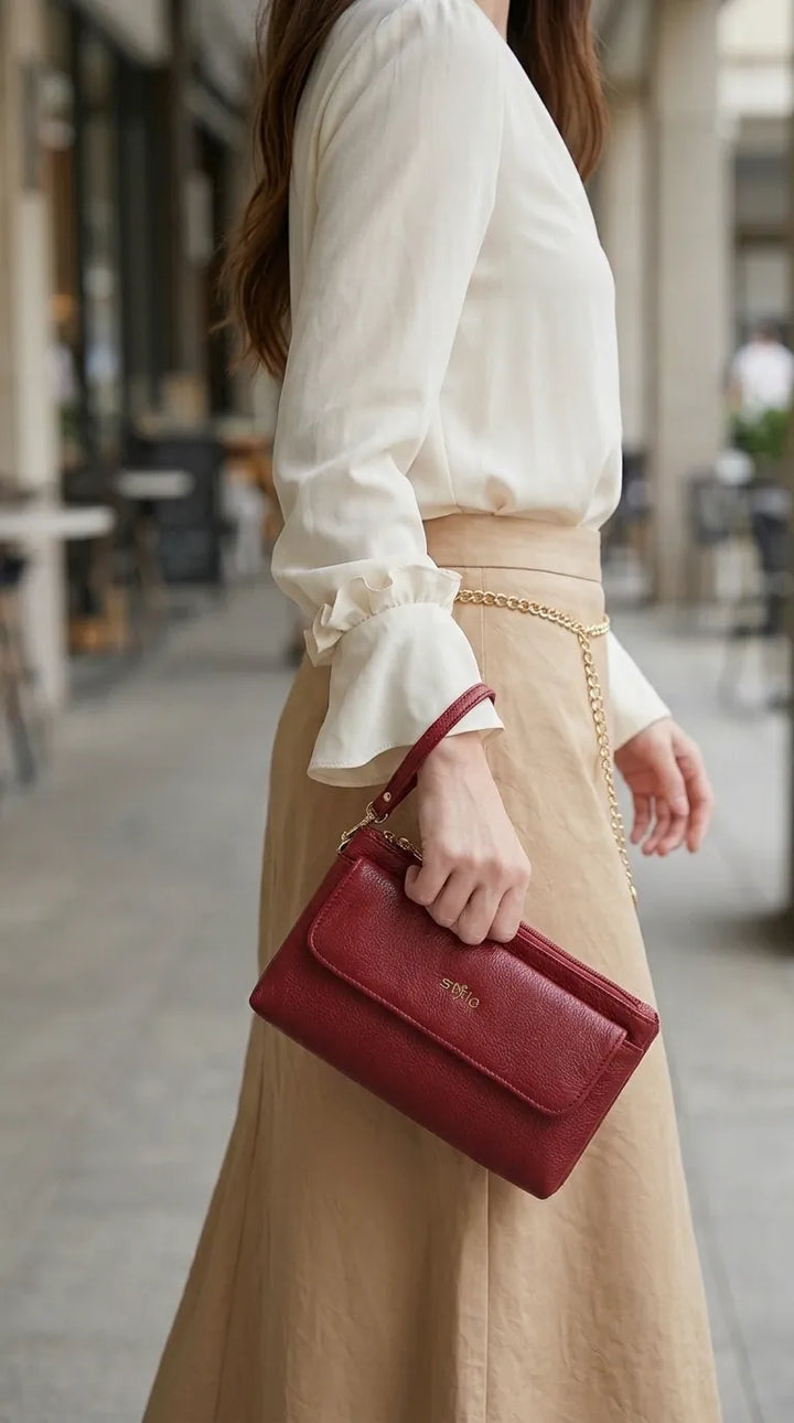 Maroon Formal Clutch For Women P97806