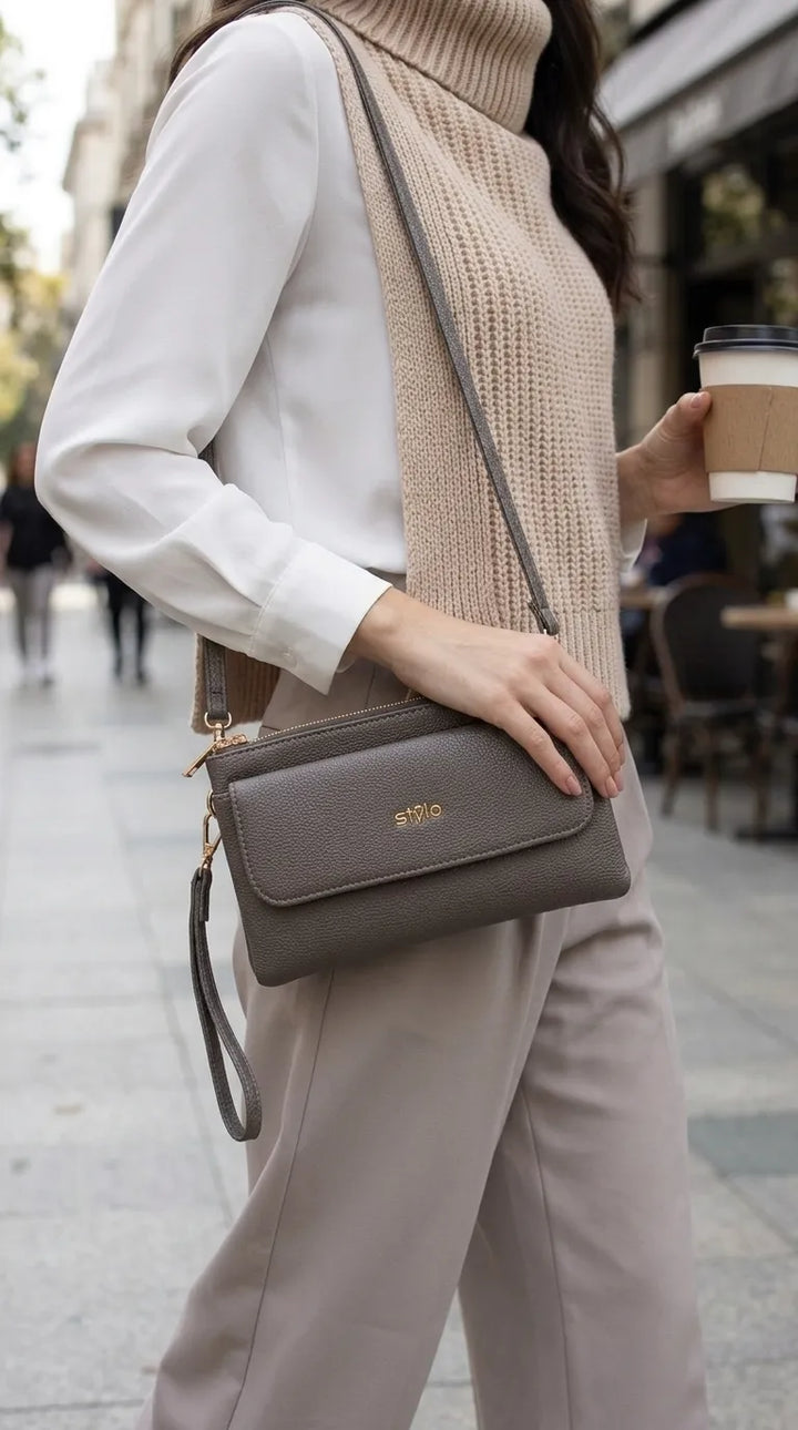 Grey Formal Clutch For Women P97806