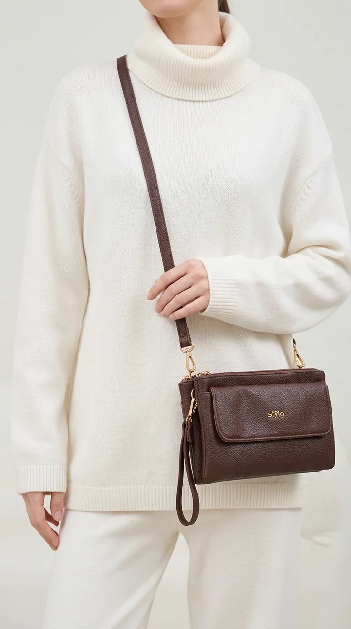 Coffee Formal Clutch For Women P97806