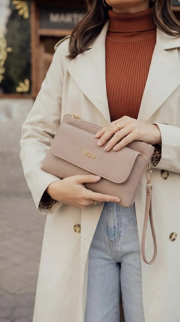 Beige Formal Clutch For Women P97806