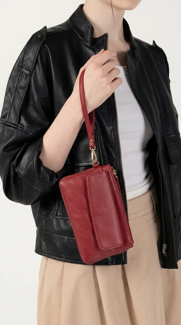 Maroon Casual Pouch For Women P97807