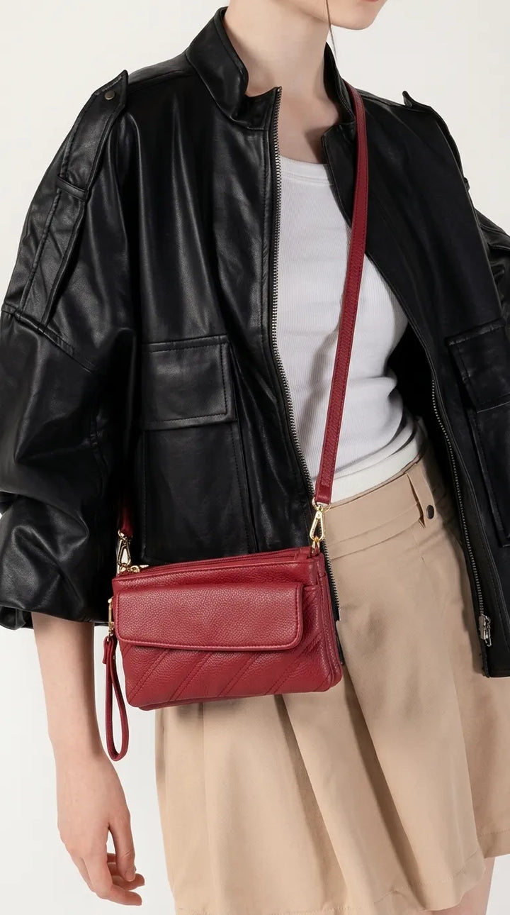 Maroon Casual Pouch For Women P97807