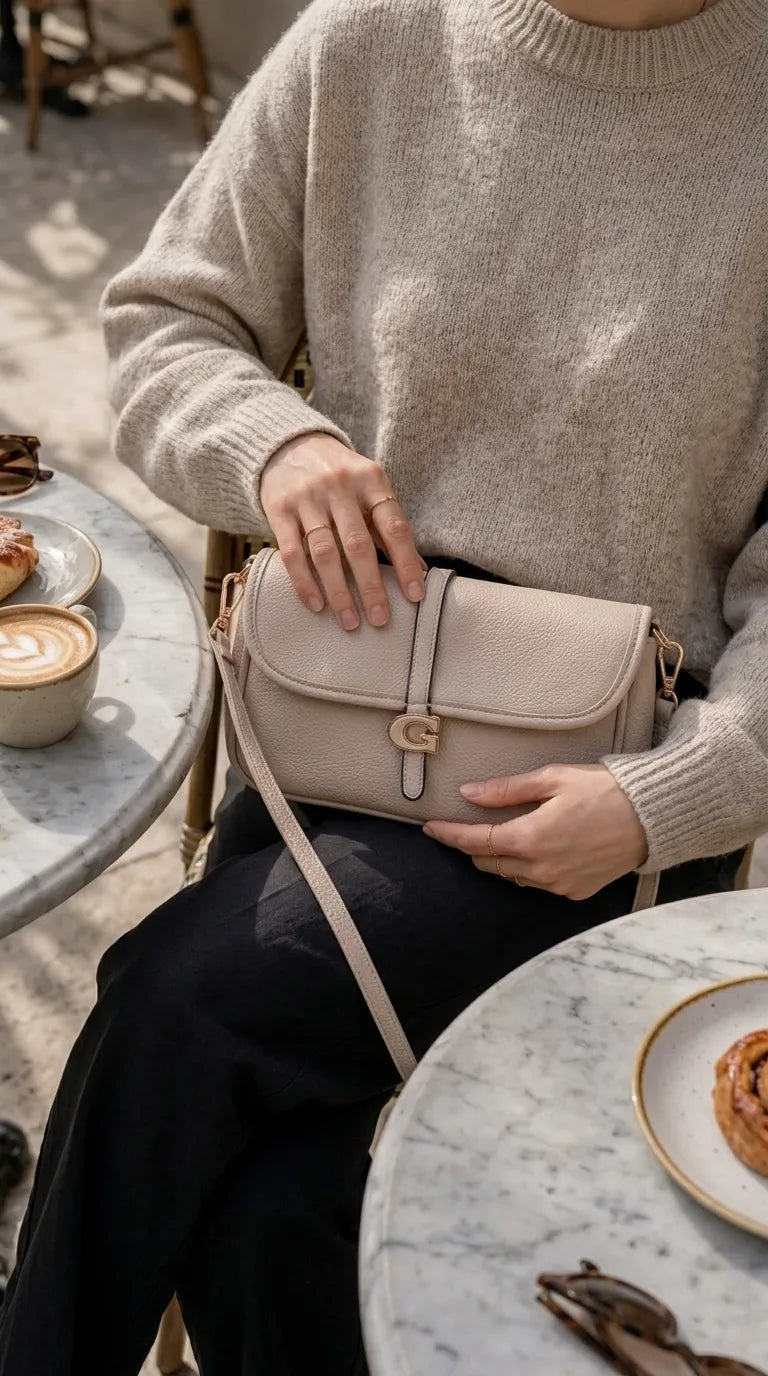 Beige Formal Clutch For Women P97810