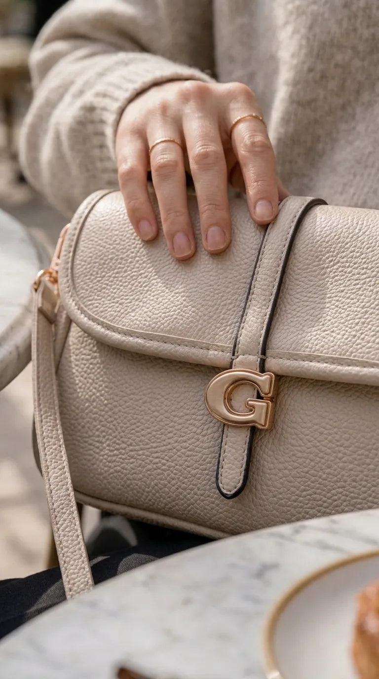 Beige Formal Clutch For Women P97810