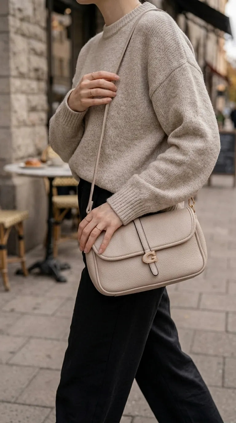 Beige Formal Clutch For Women P97810