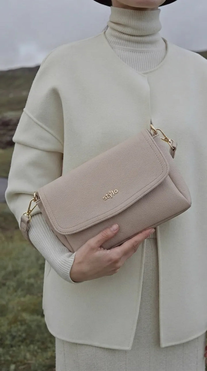 Beige Formal Clutch For Women P97811