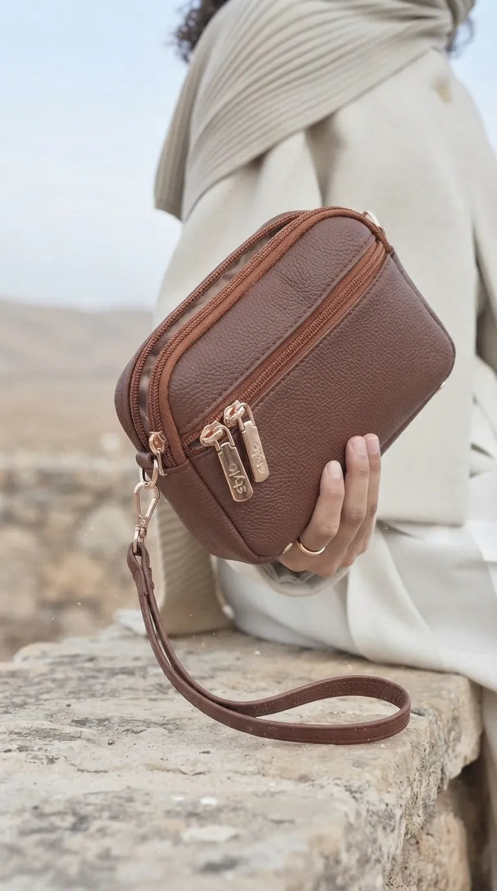 Coffee Casual Pouch For Women P97812