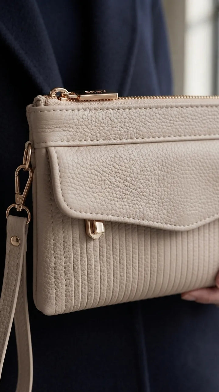 Beige Casual Pouch For Women P97816
