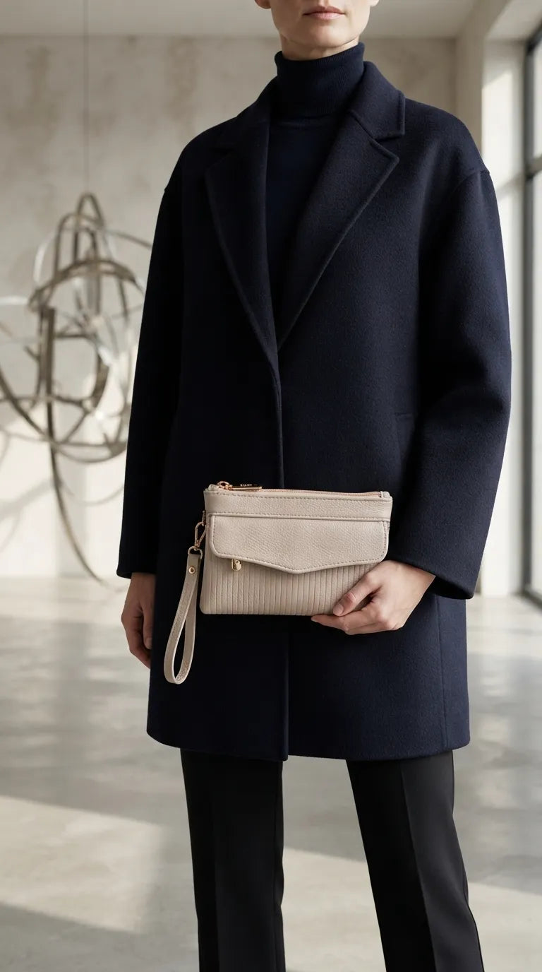 Beige Casual Pouch For Women P97816
