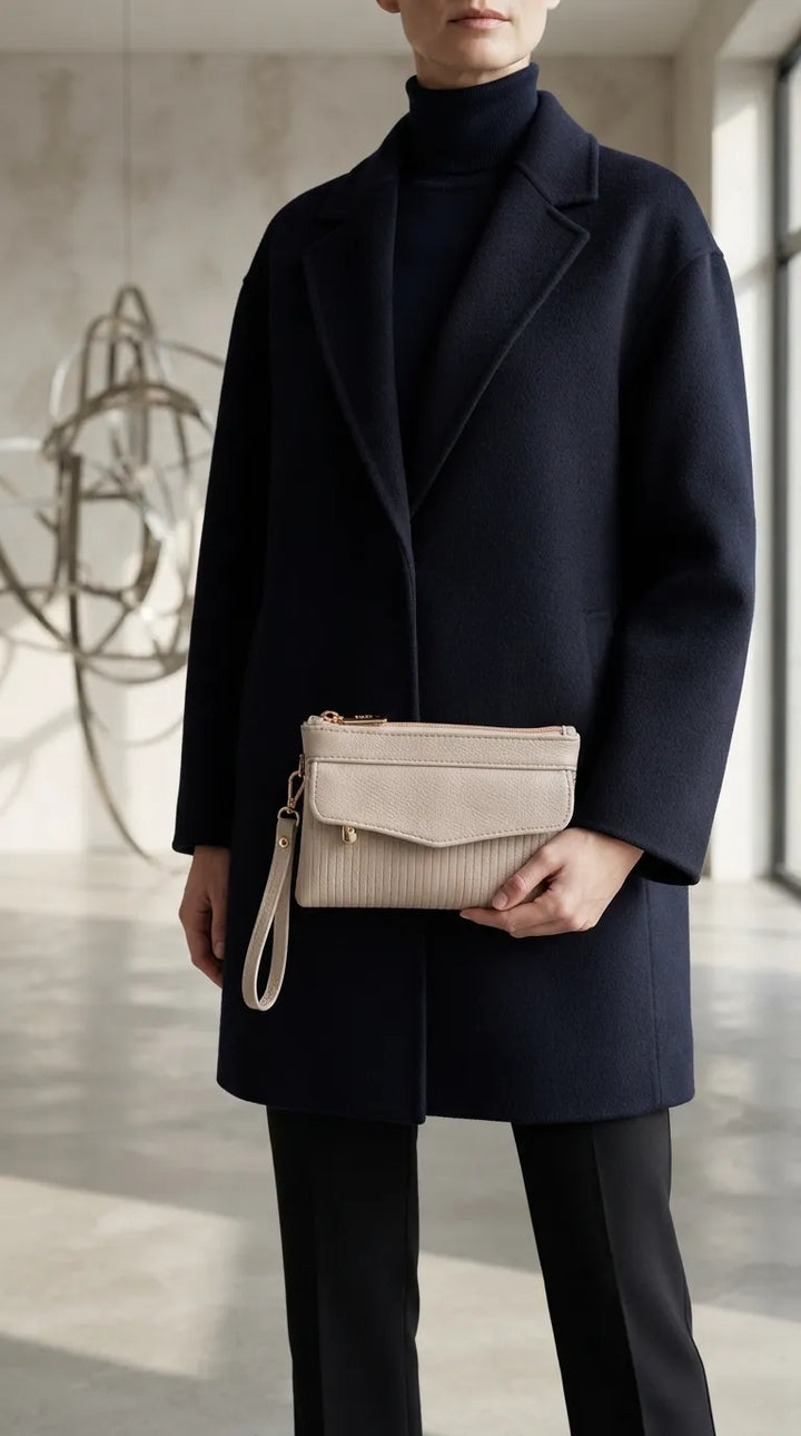 Beige Casual Pouch For Women P97816
