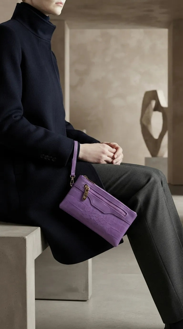 Purple Casual Pouch For Women P97817