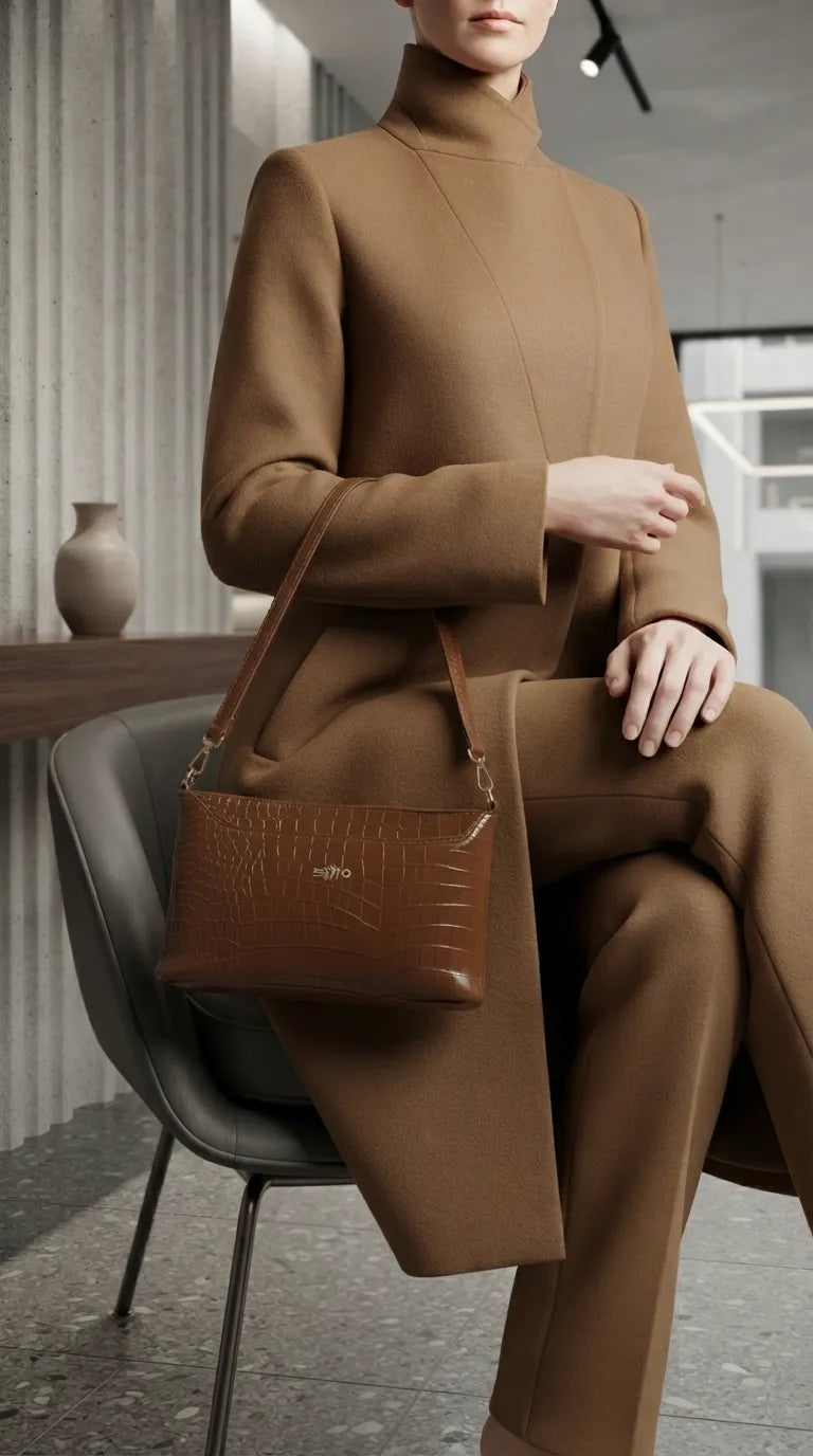 Brown Formal Clutch For Women P97819