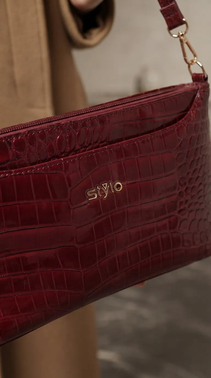 Maroon Formal Clutch For Women P97819