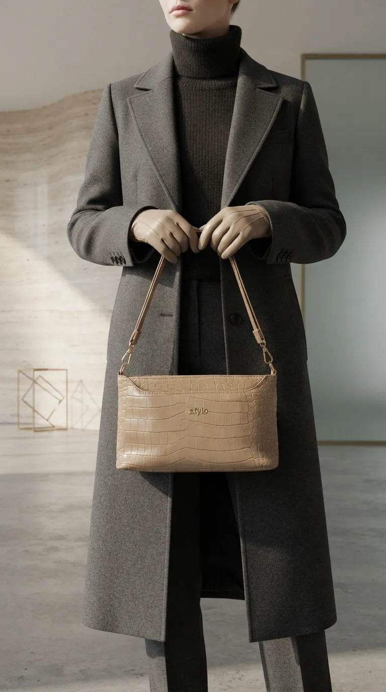 Beige Formal Clutch For Women P97819