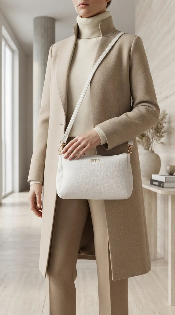 White Formal Clutch For Women P97820