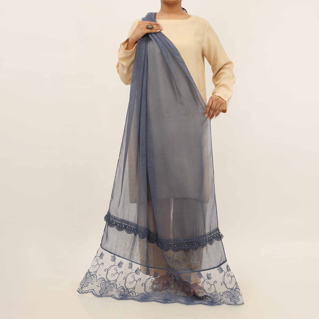 Green Embroidered Stole PD5283