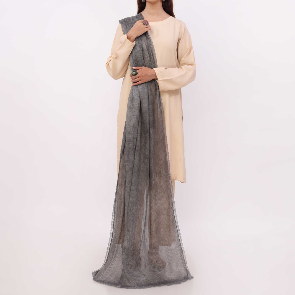 Black Embroidered Stole PD5313