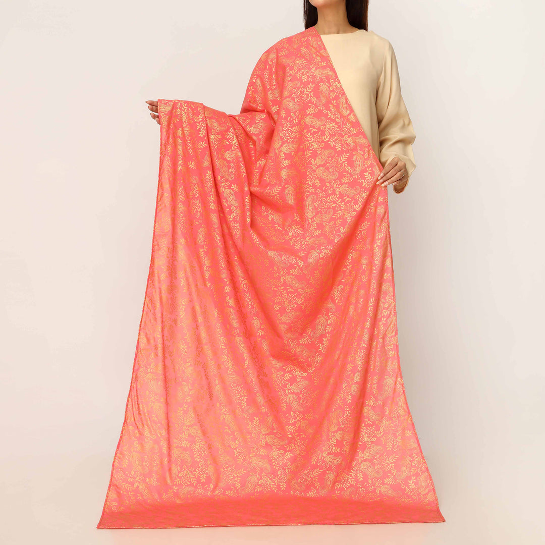 Red Plain Chiffon Dupatta PD5502