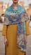 Blue Digital Printed Apple Silk Stole PD6050