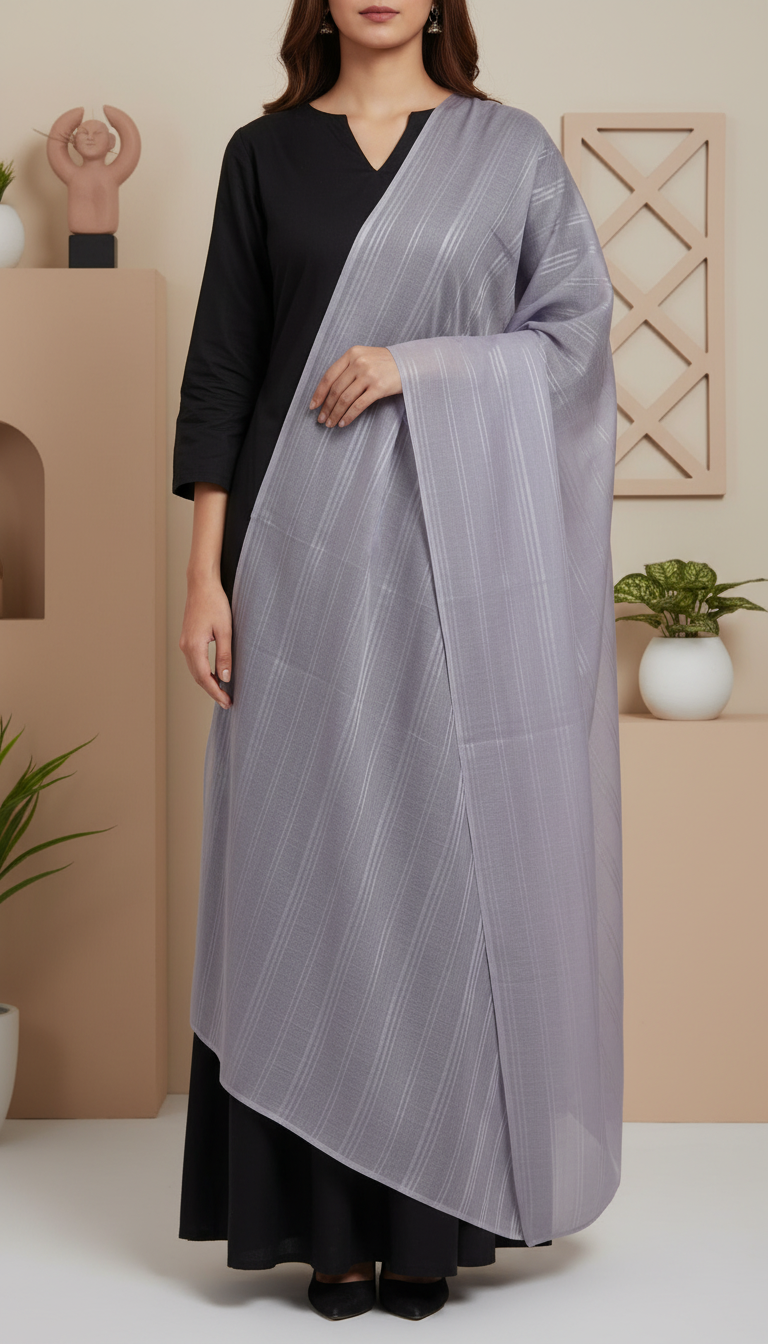 Grey Summer Stole PD6107