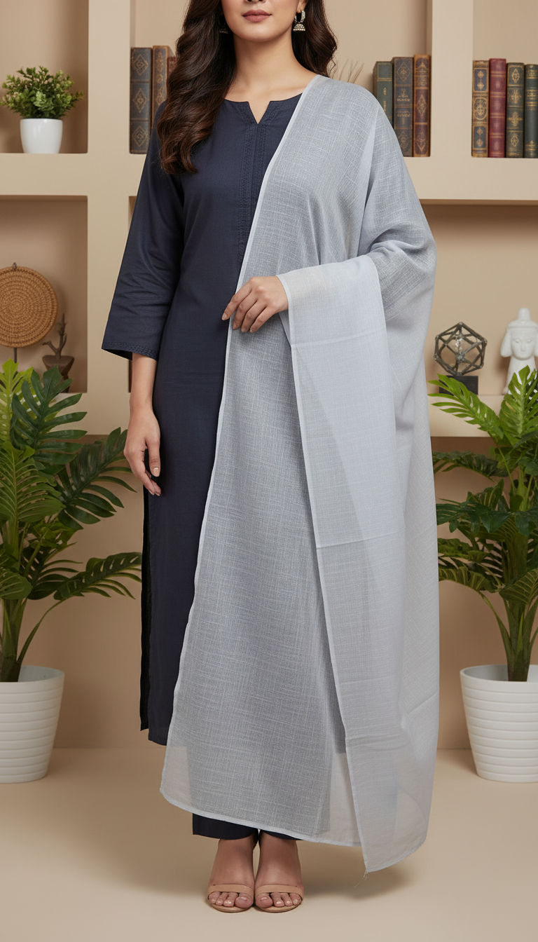 Grey Summer Stole PD6108
