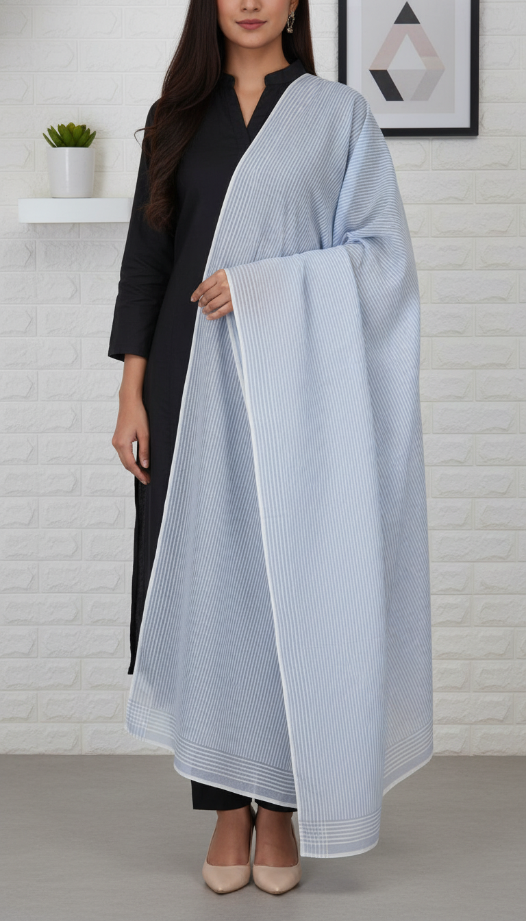 White Summer Shawl PD6114