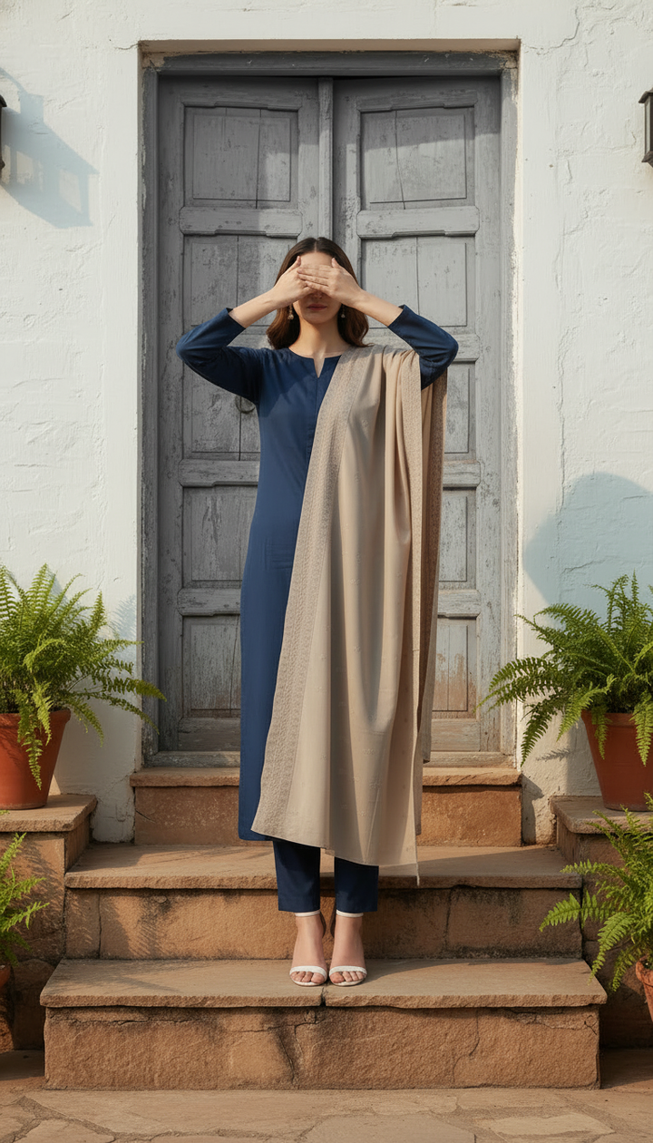 Peach Summer Shawl PD6118