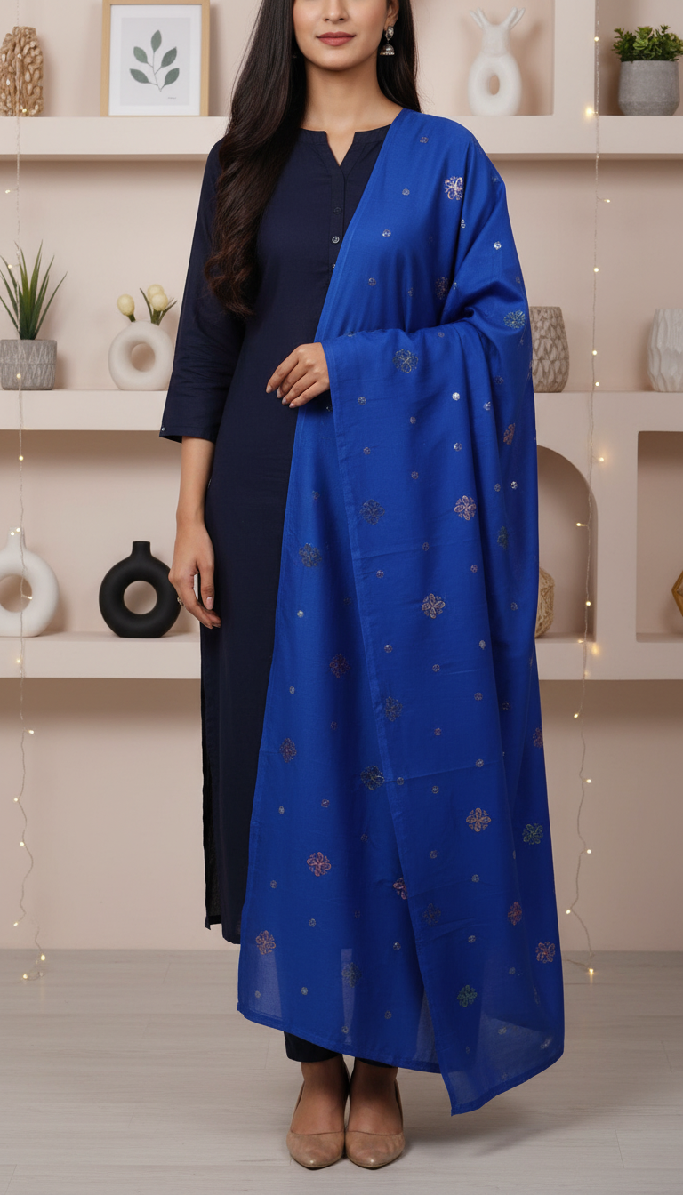 Blue Summer Shawl PD6121