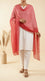 Red Plain Chiffon Dupatta PD613113