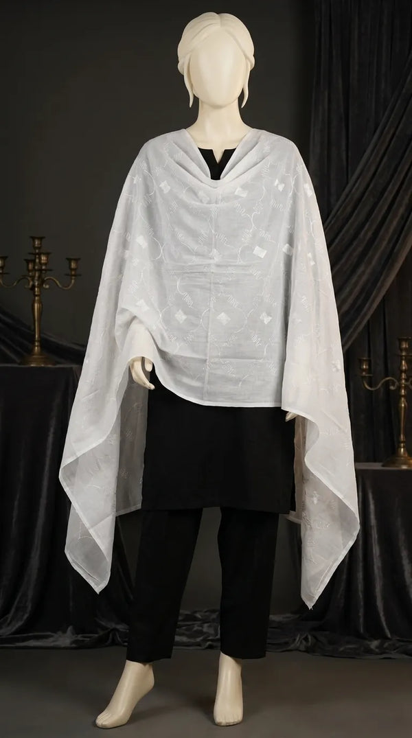 White Summer shawl PD6156