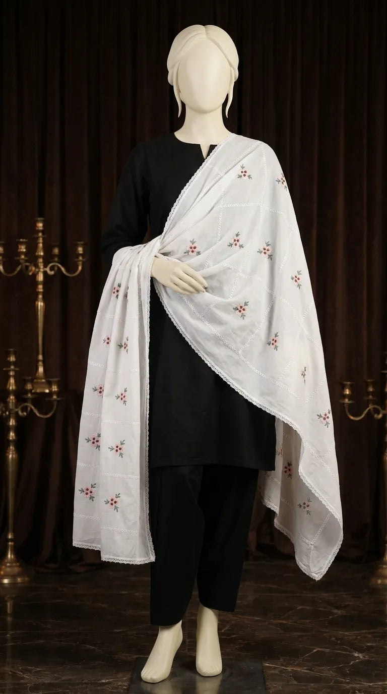 White Summer shawl PD6161