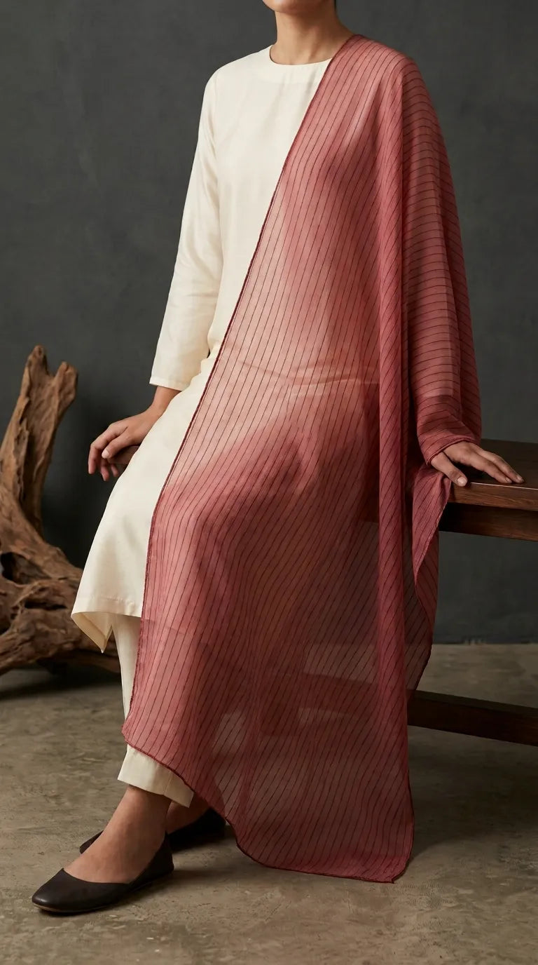 Maroon Cotton Dupatta PD617405