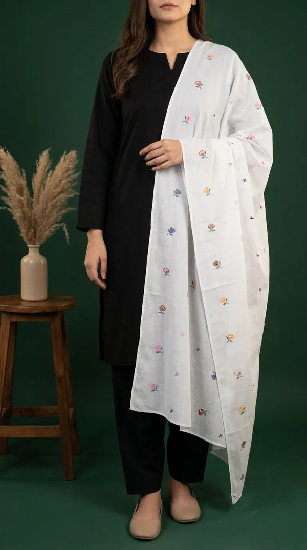White Summer Shawl PD618009