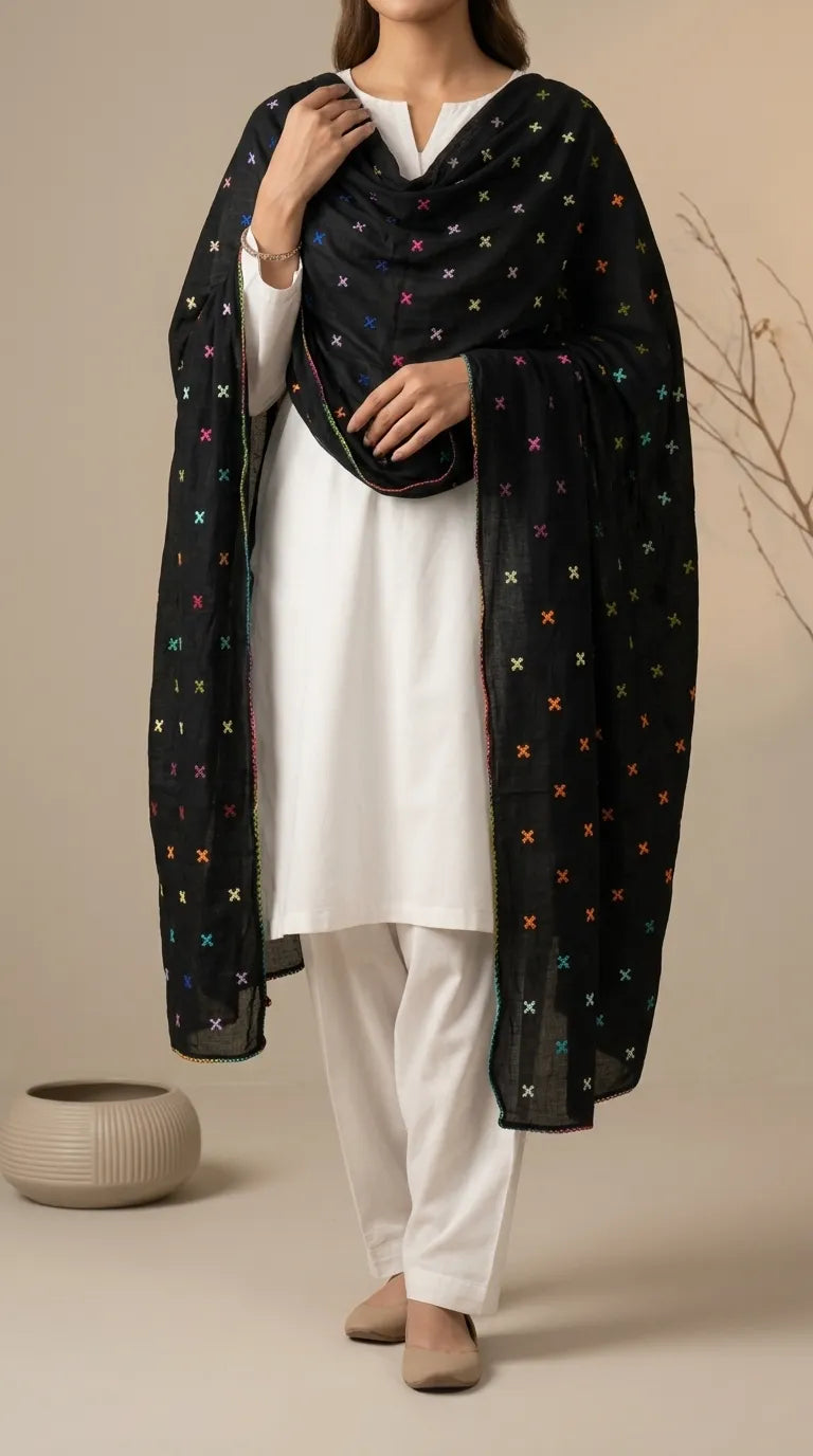 Black Summer Shawl PD619401