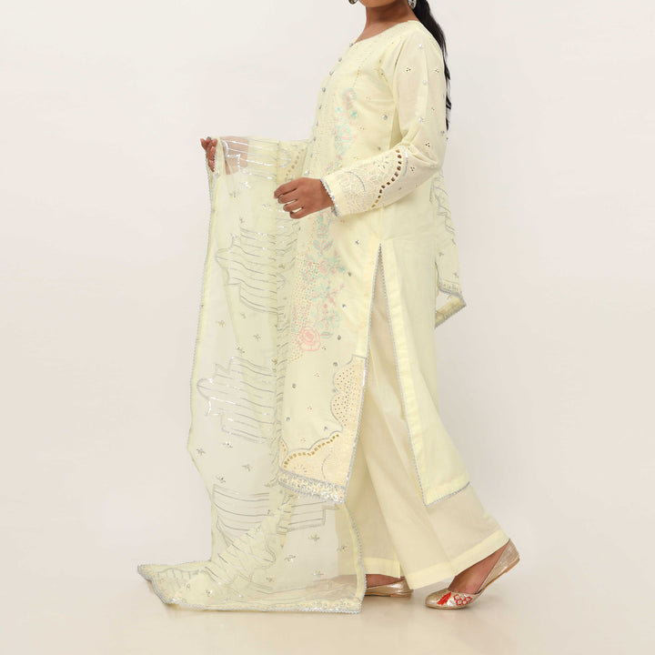 3PC- Viscose Embellished Suit PF5152