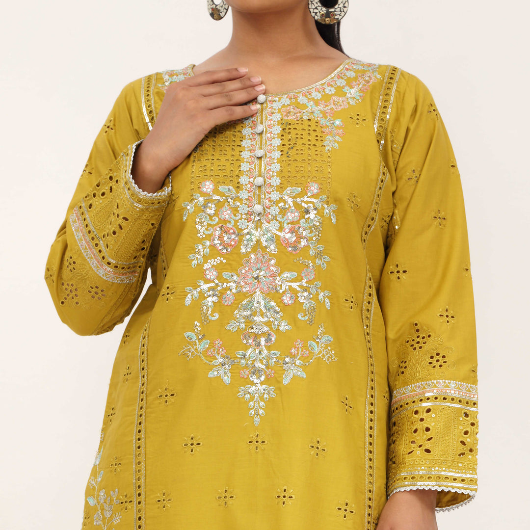 3PC- Viscose Embellished Suit PF5159