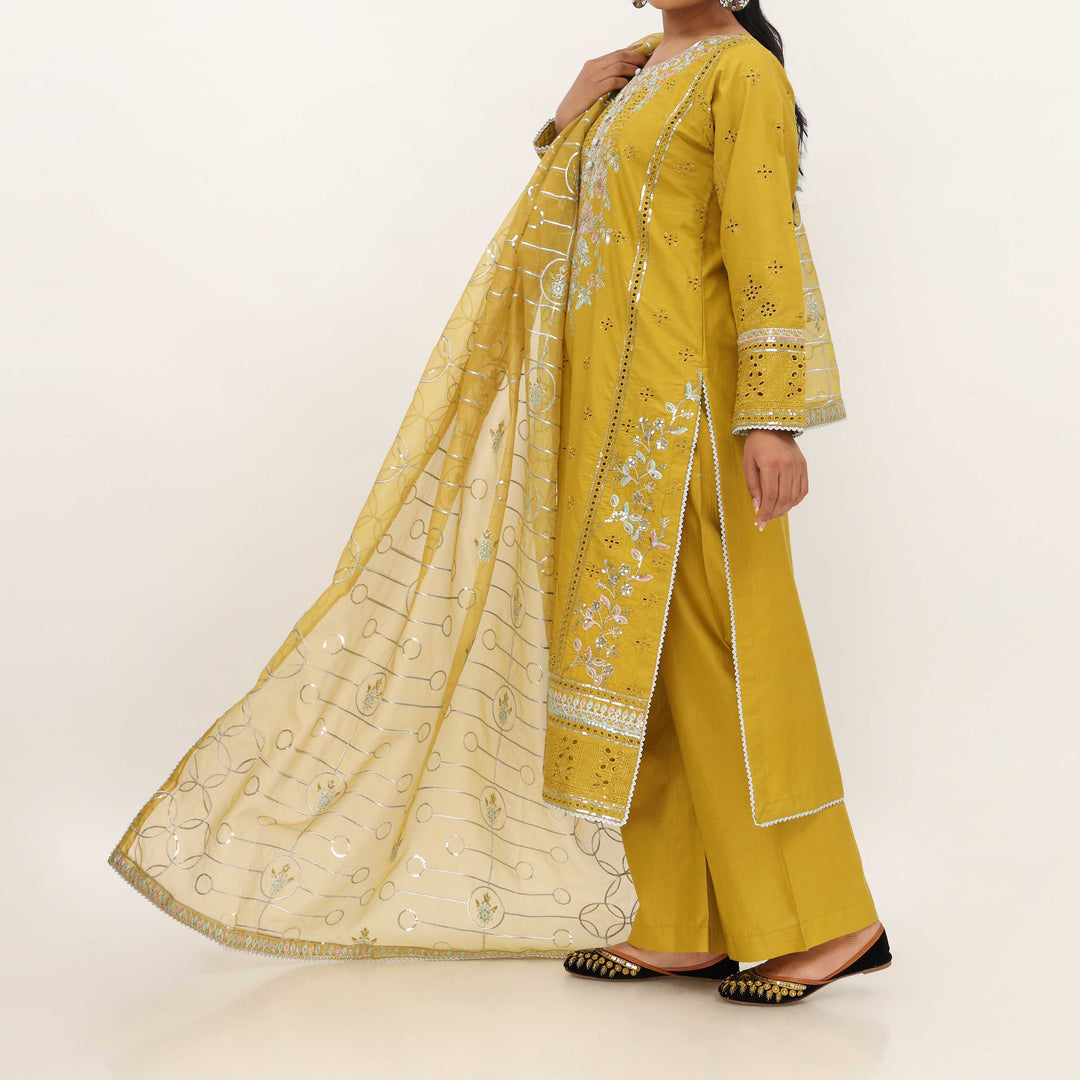 3PC- Viscose Embellished Suit PF5159