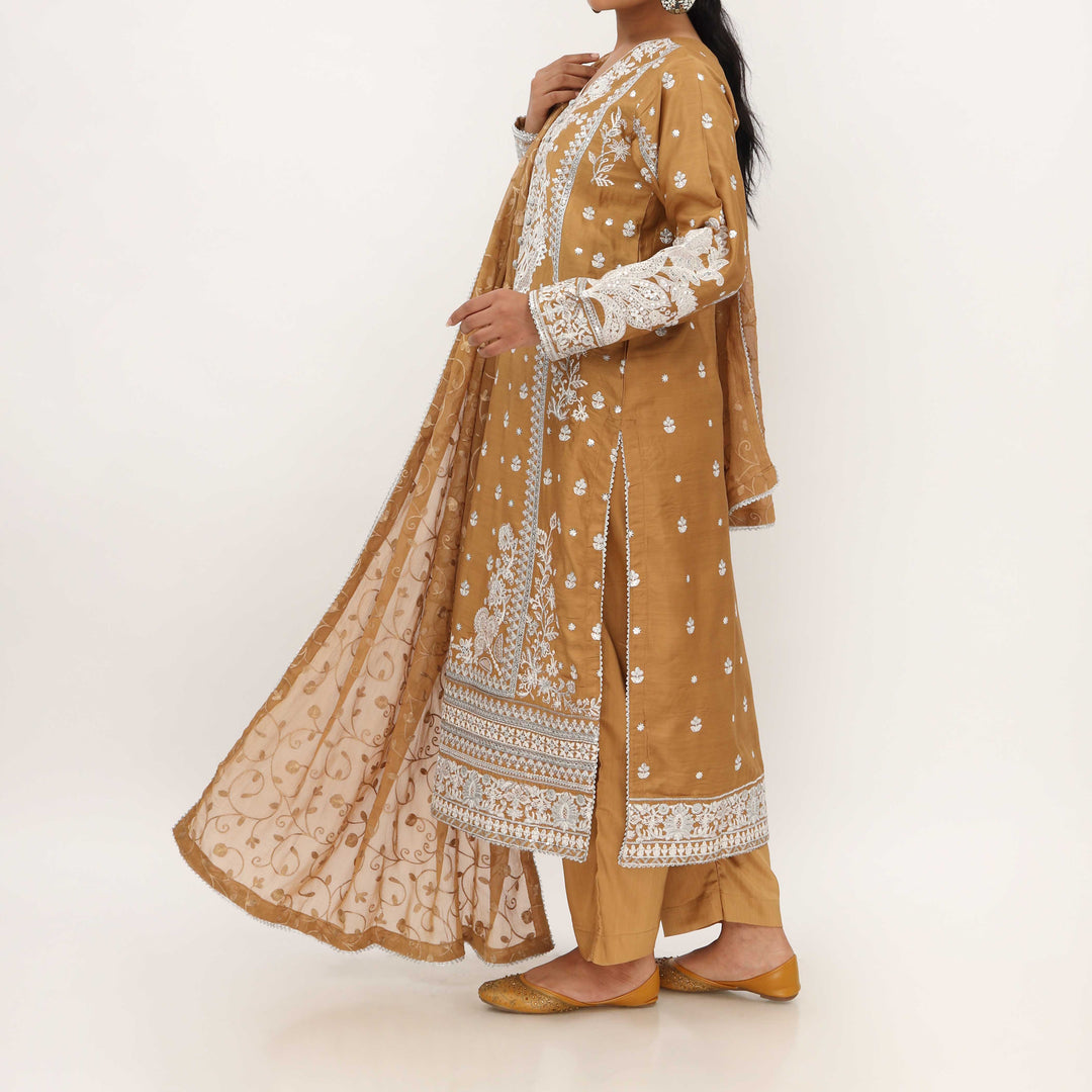 3PC- Viscose Embellished Suit PF5166