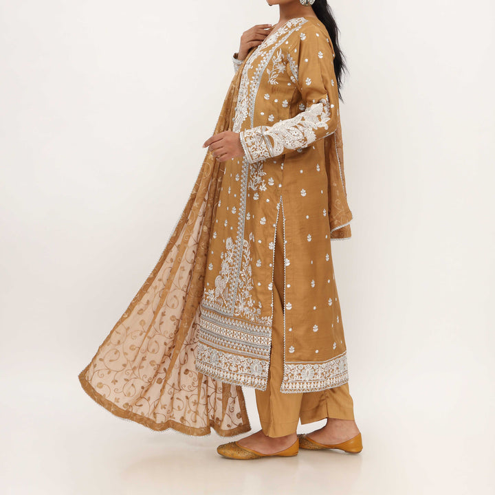 3PC- Viscose Embellished Suit PF5166