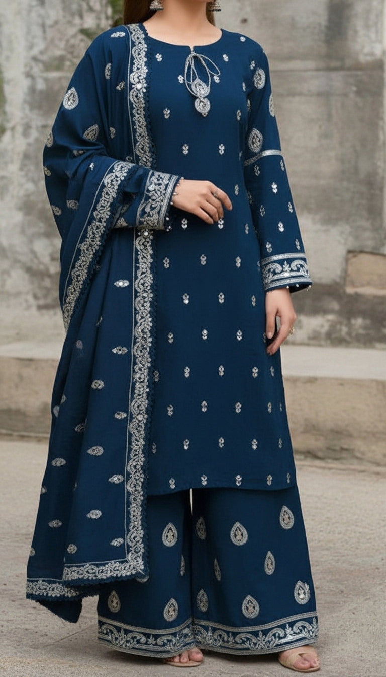 3 PC Embellished Suit PF6004