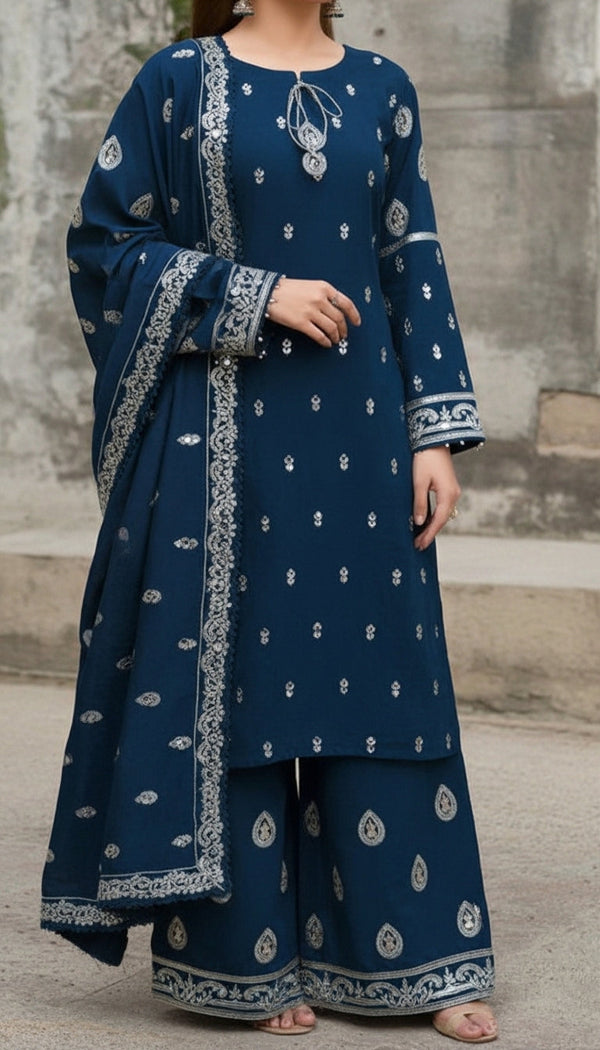 3 PC Embellished Suit PF6004