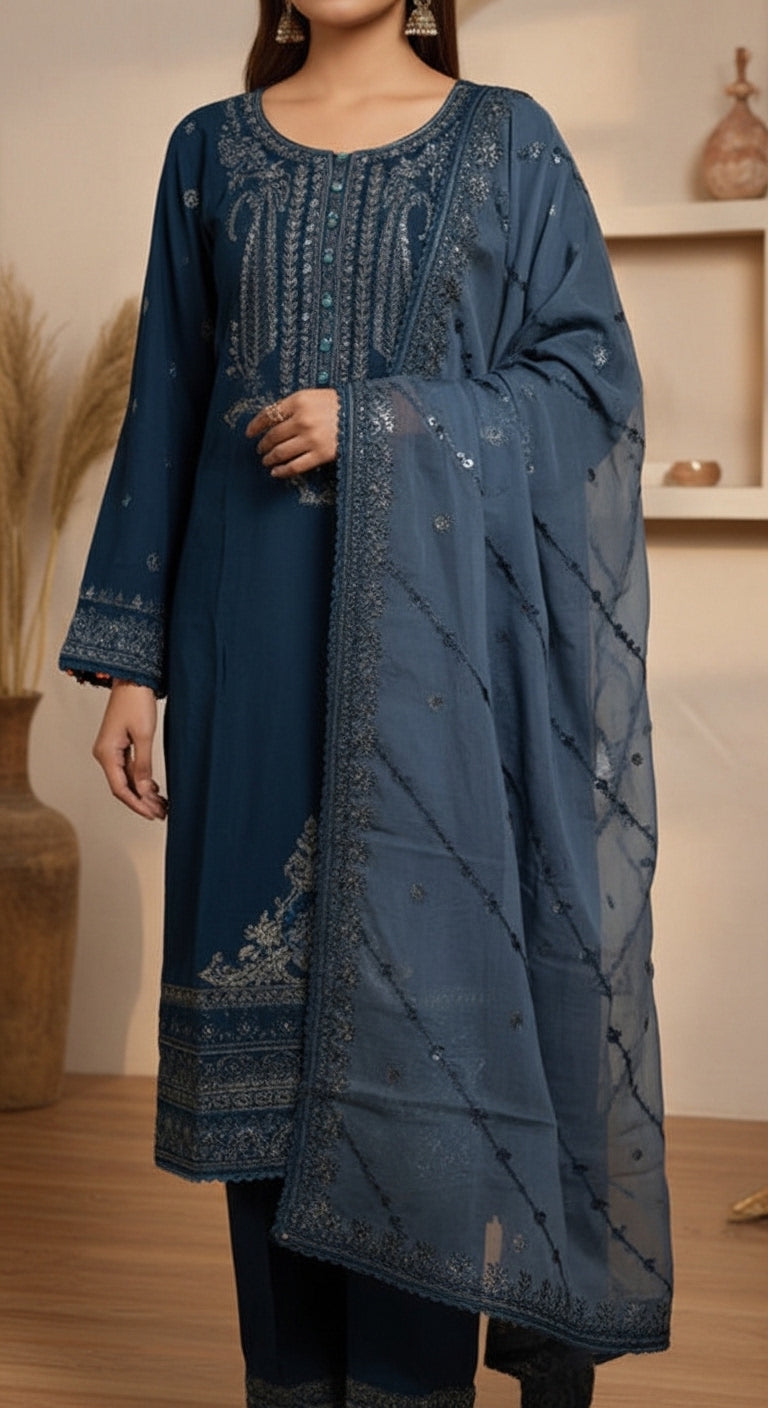 3 PC Embellished Suit PF6005