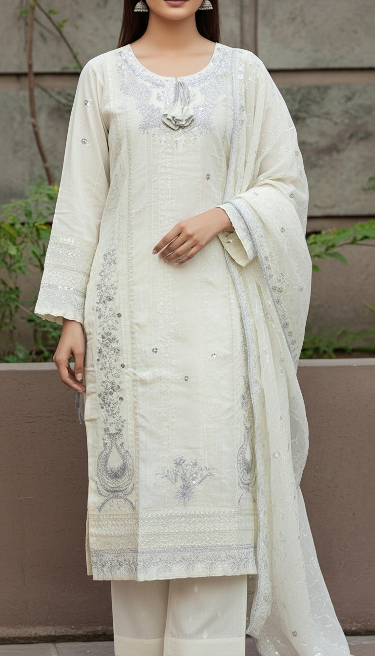 3 PC Embellished Suit PF6012