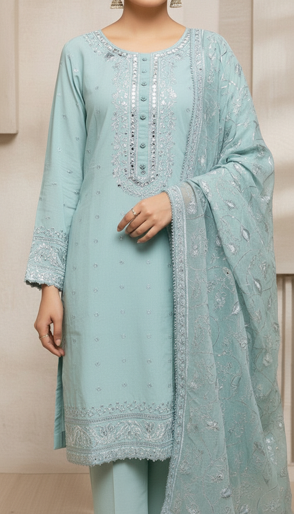 3 PC Embellished Suit PF6015