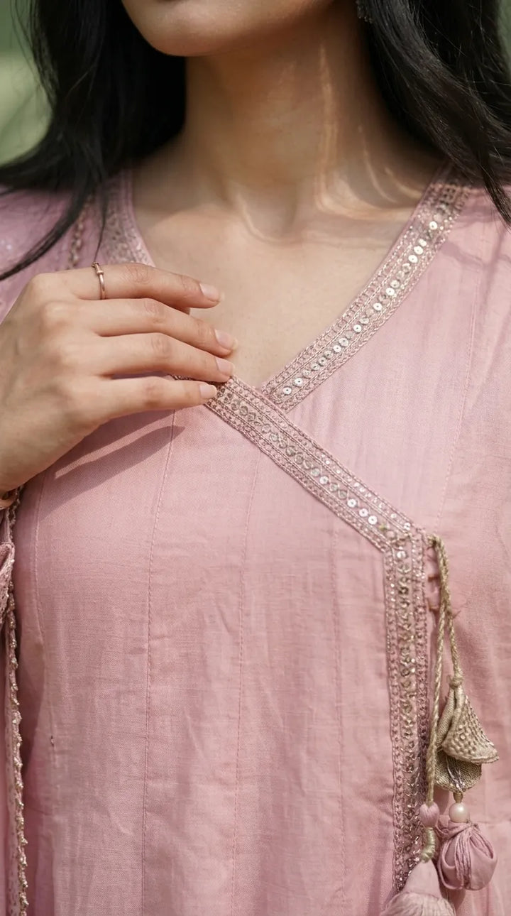 3 PC Embellished Net Stitched Suit PF601918
