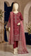 3 PC Embellished Cotton Suit PF610005