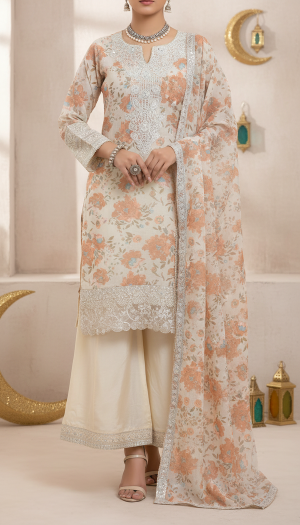 3 PC Embellished Suit PF6111