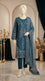 3 PC Embellished Cotton Suit PF613496