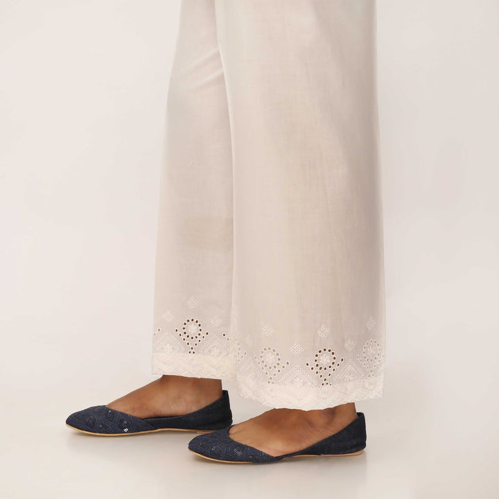 White Cotton Cambric Trouser PL5062