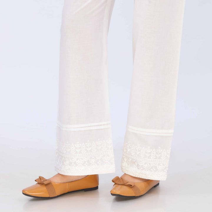 White Cotton Cambric Trouser PL5067